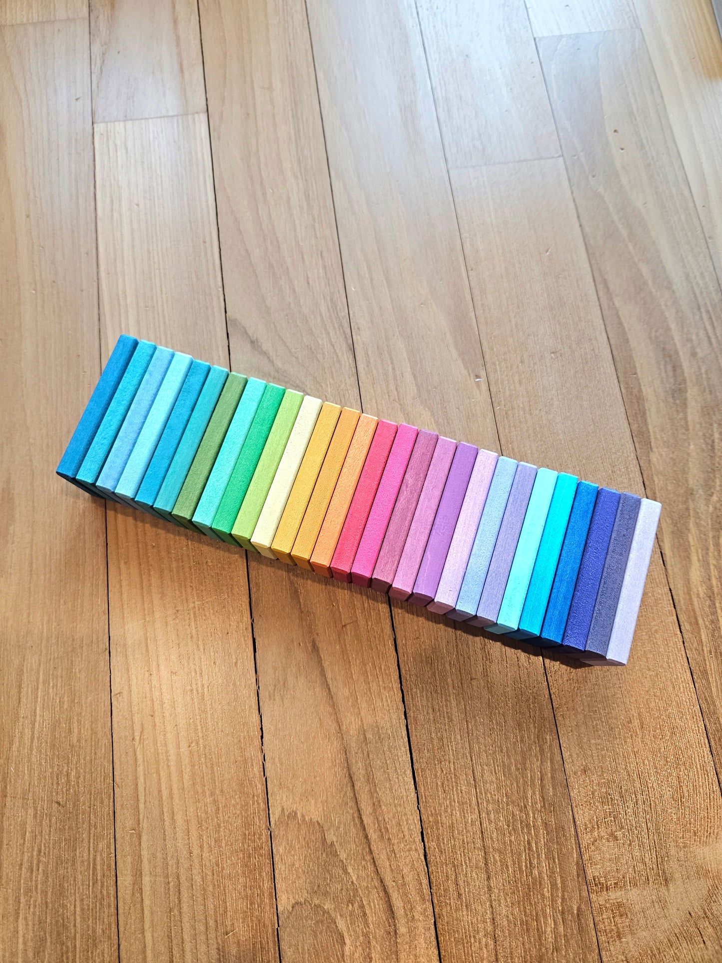 PRE-ORDERS ONLY (Ships Early July 2026) - 28 Wooden Rainbow Dominoes