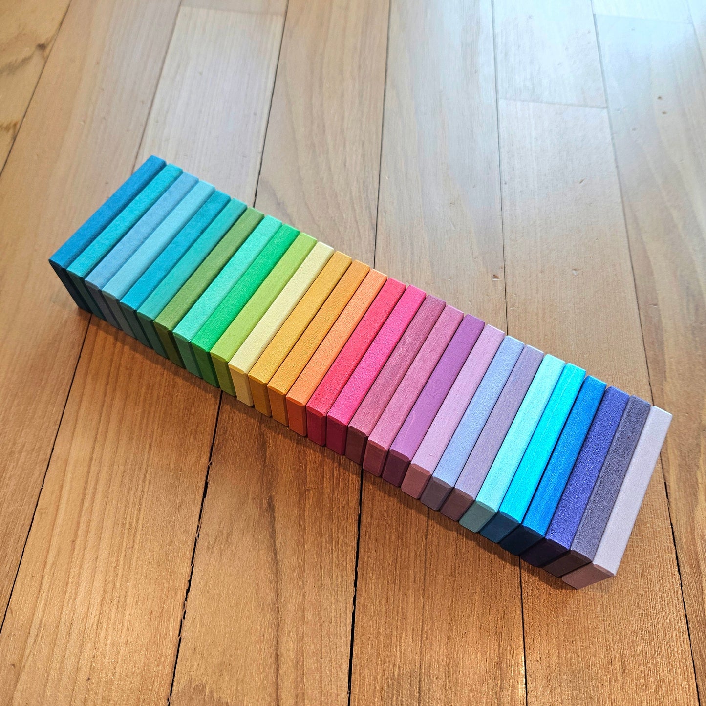 PRE-ORDERS ONLY (Ships Early July 2026) - 28 Wooden Rainbow Dominoes