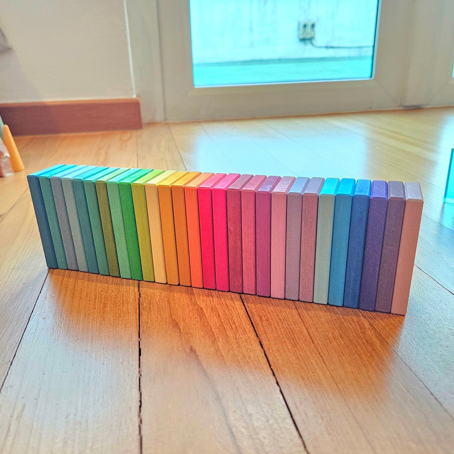 PRE-ORDERS ONLY (Ships Early July 2026) - 28 Wooden Rainbow Dominoes