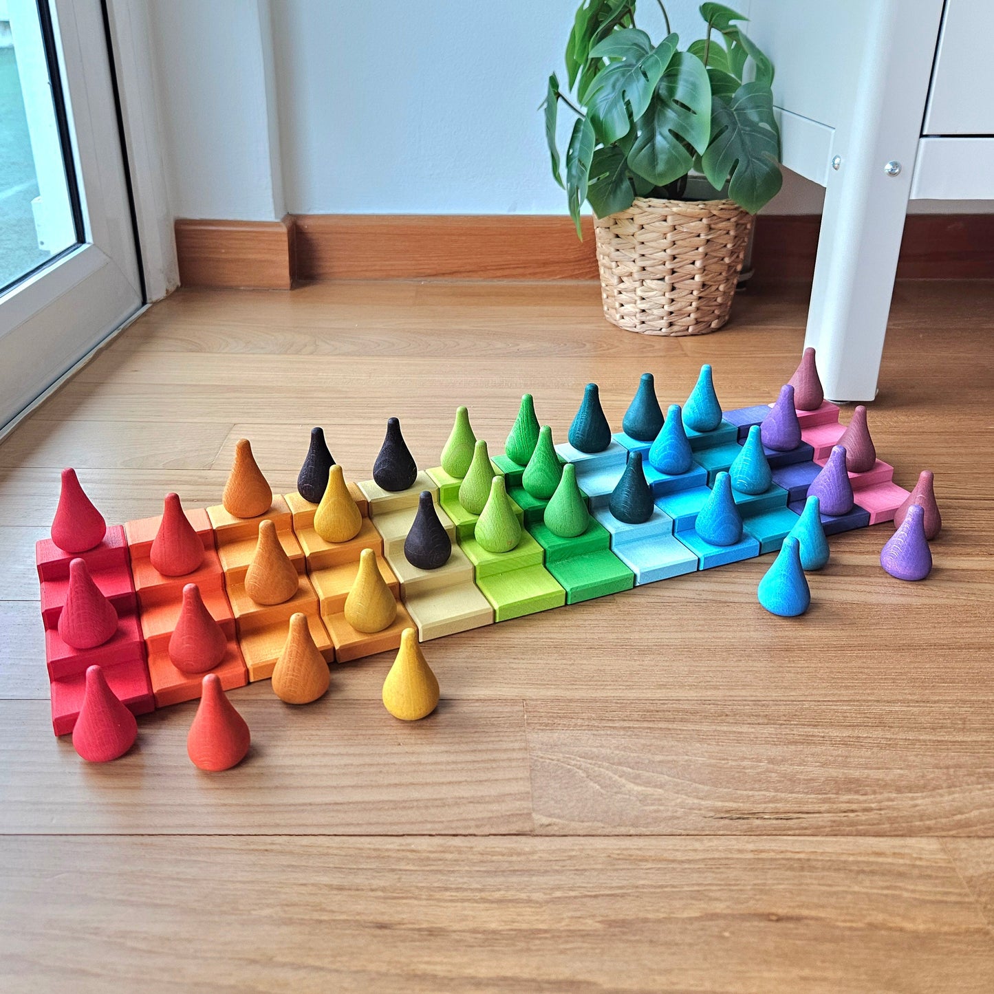 PRE-ORDER ONLY (Ships Early July 2026) - 12 Wooden Stacking Stairs