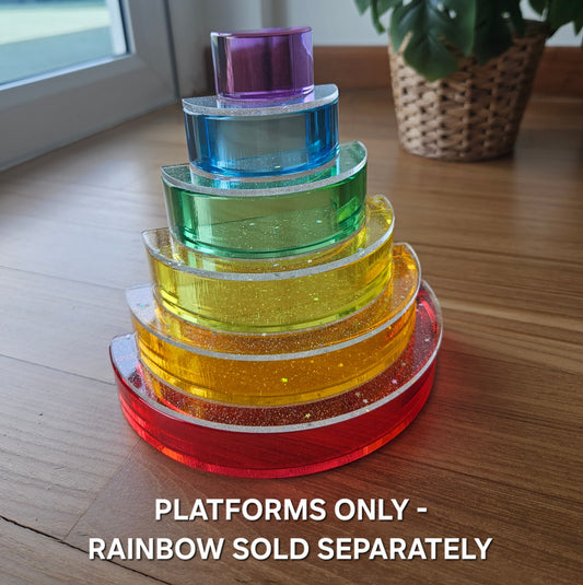 5 Glitter Semicircle Platforms