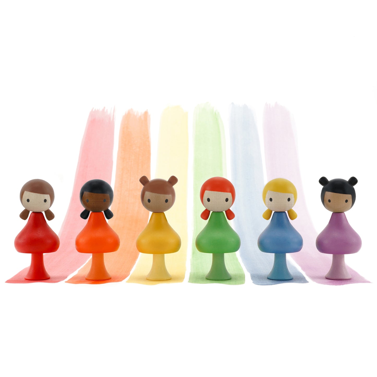 CLiCQUES Rainbow Girl Peg Dolls