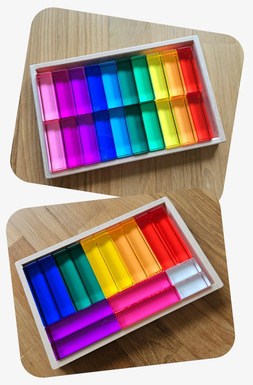 20 Lucite Columns (Rainbow) & Lucite Pillars (Royal) *Discounted bundle*