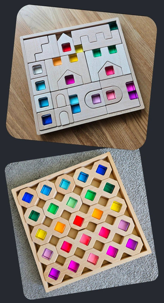Castle with Lucites & Space Blocks with Lucites *Discounted bundle*