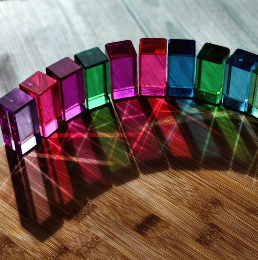 20 Lucite Cuboids (Rainbow)