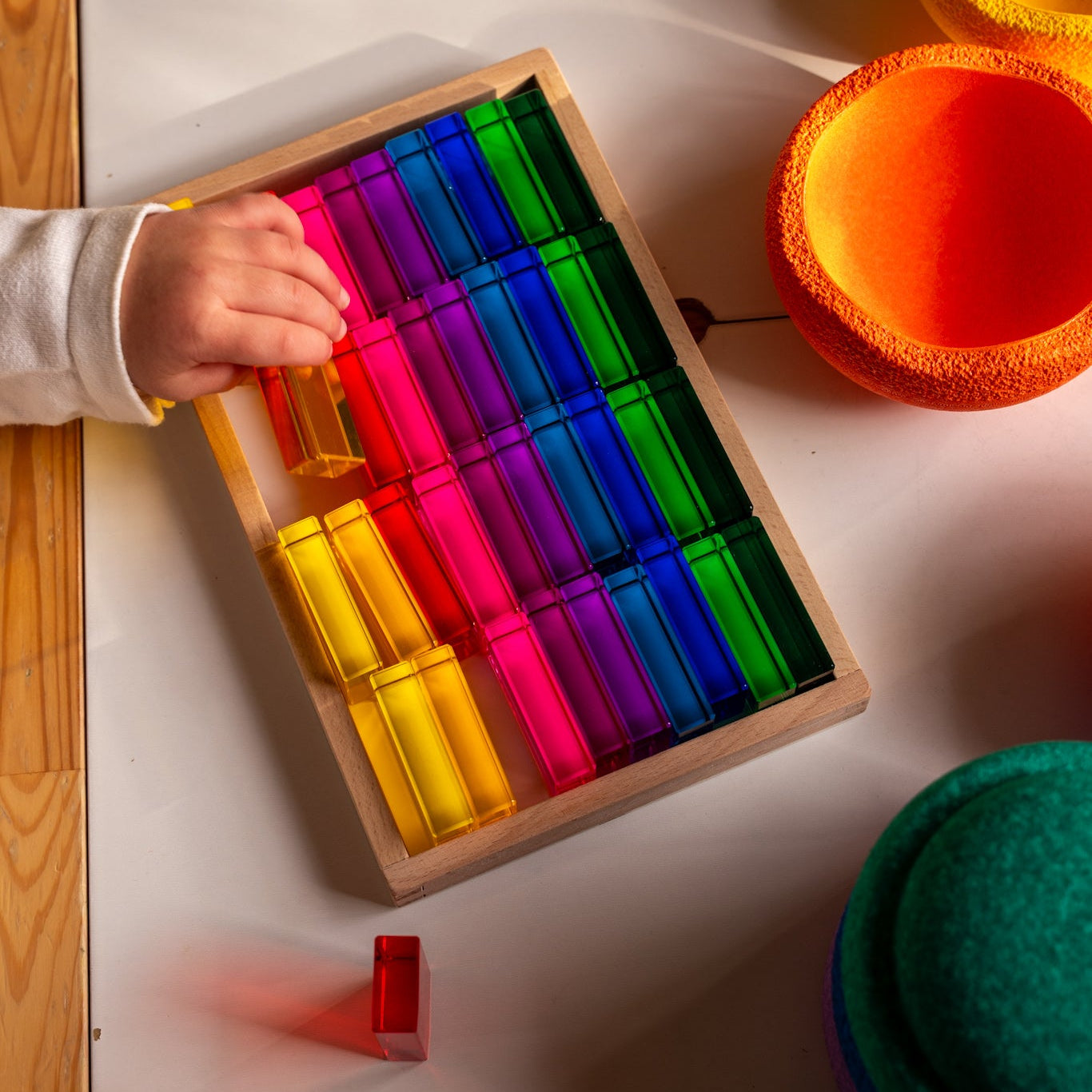 40 Lucite Bricks™ - Rainbow