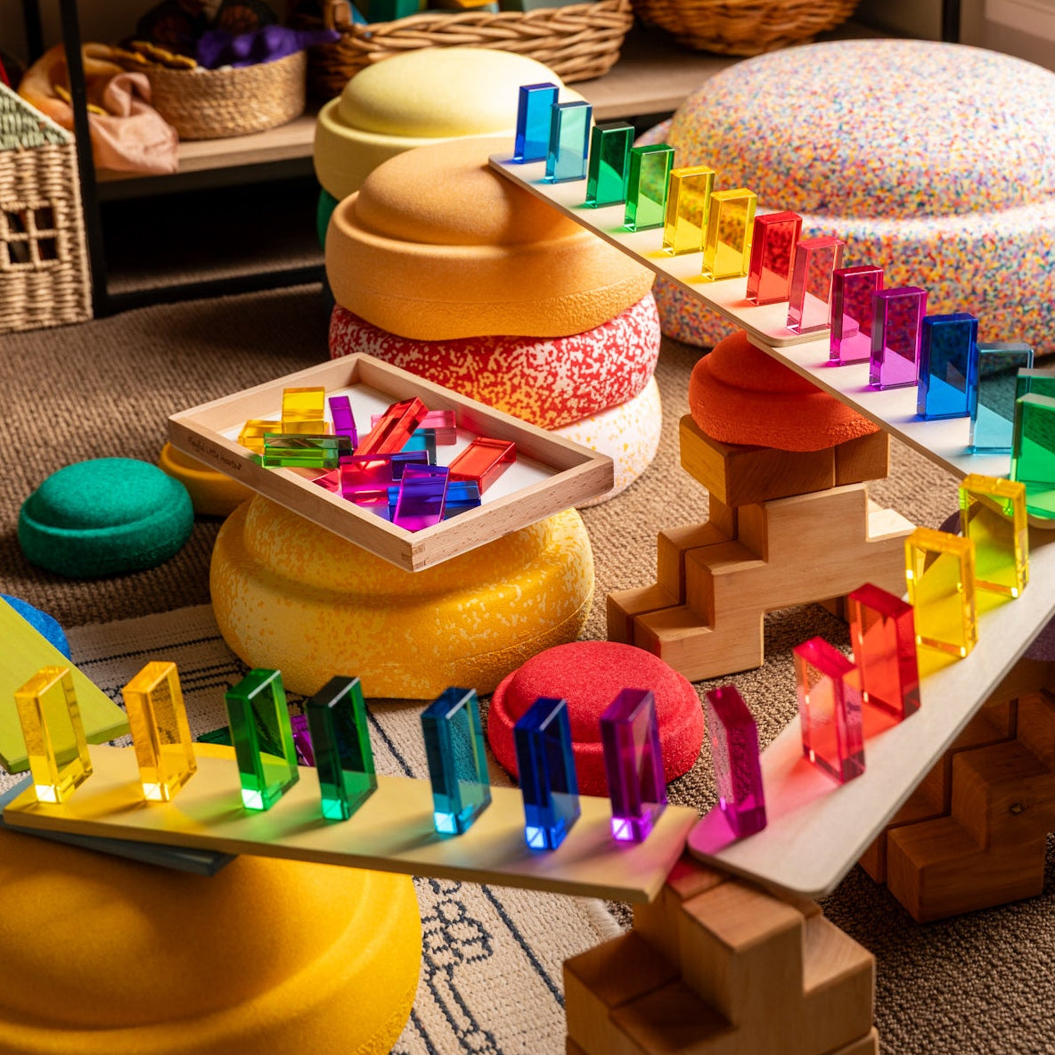 40 Lucite Bricks™ - Rainbow