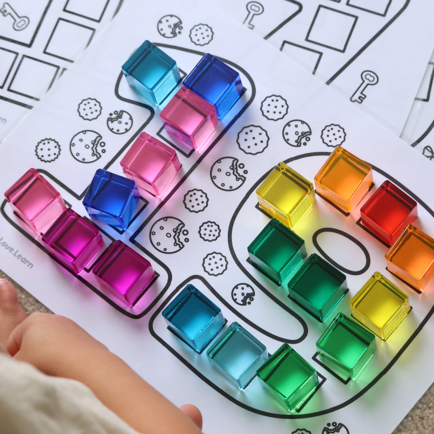 60 Lucite Cubes, Alphabet & Numbers Printables Bundle