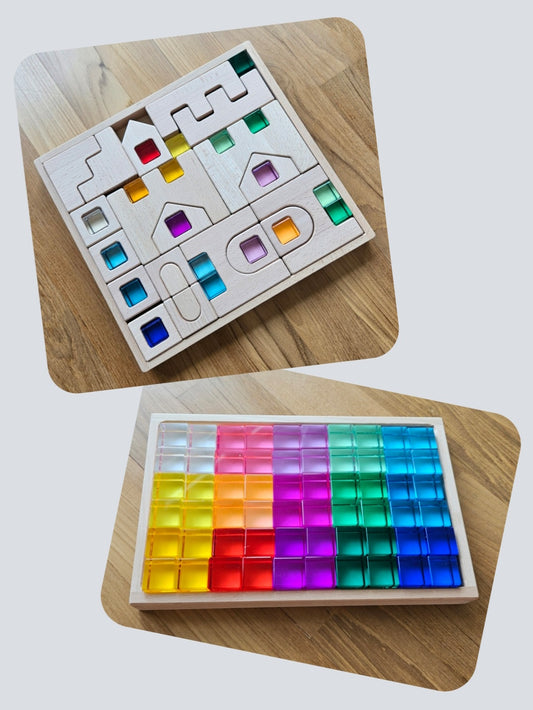 Castle with Lucite and Lucite Blocks Set *Discounted Bundle*