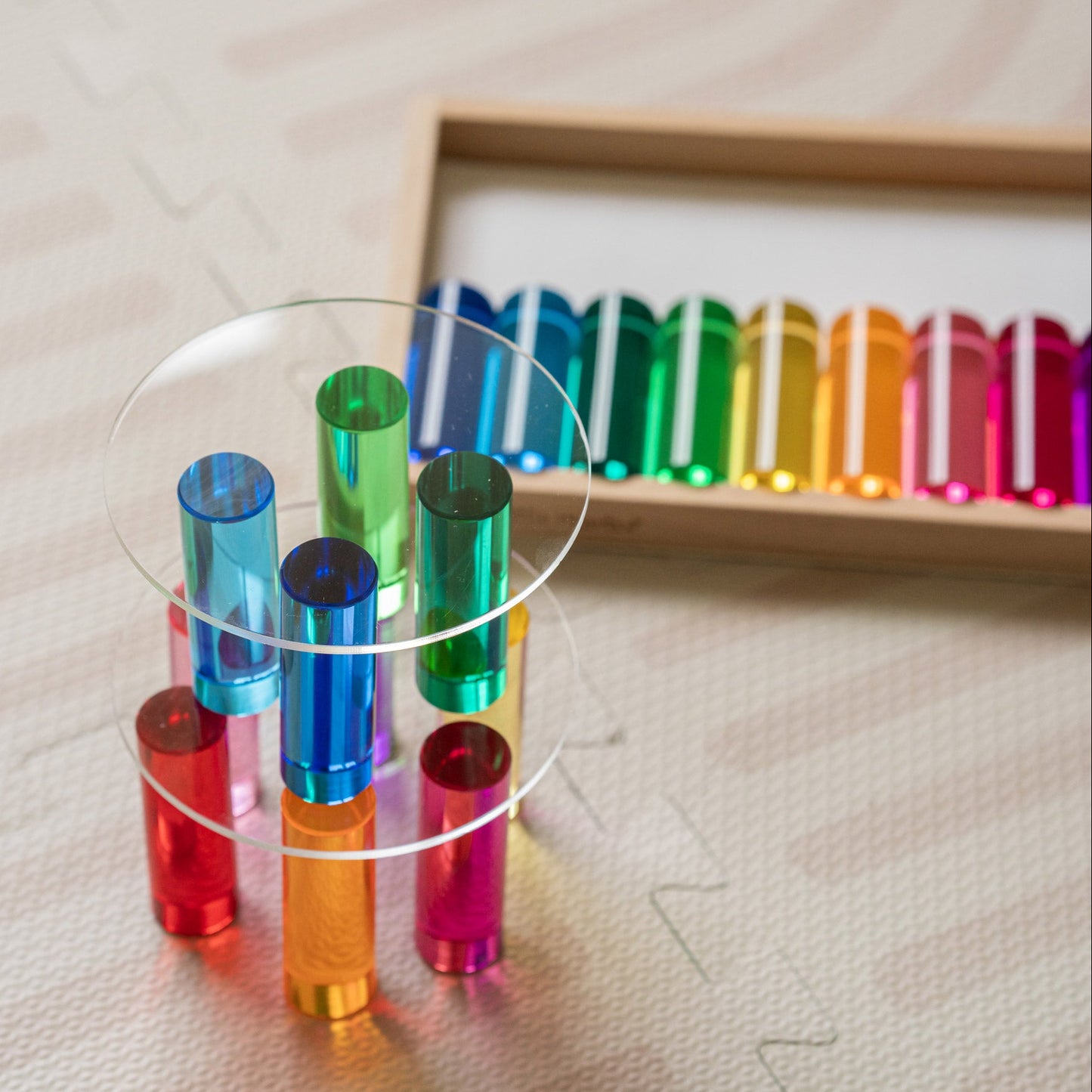 20 Medium Cylindrical Columns (Rainbow)