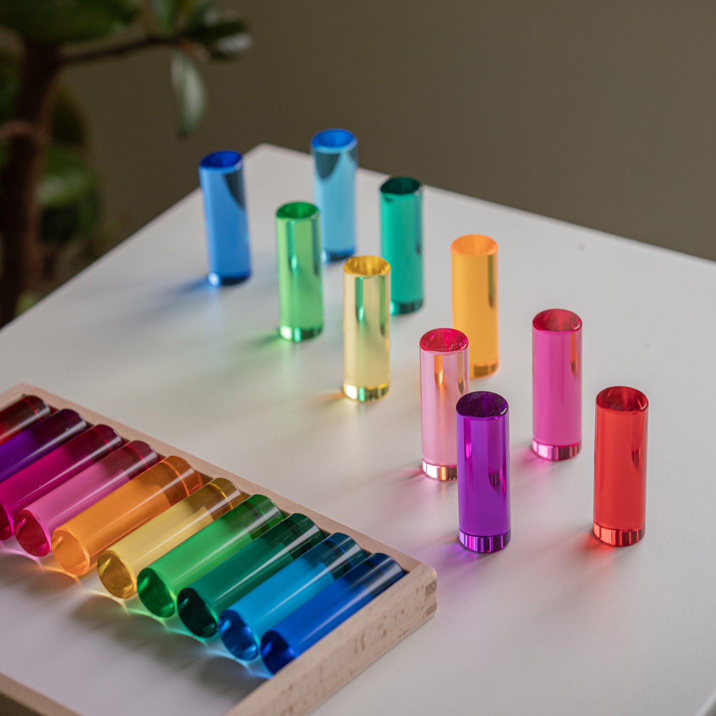 20 Medium Cylindrical Columns (Rainbow)