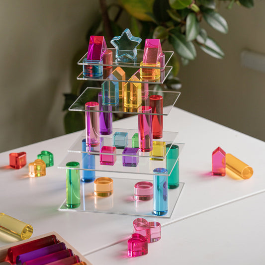 6 Clear Rectangle Acrylic Platforms