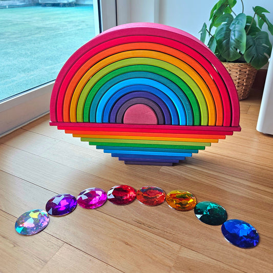 11 Wooden Rainbow Slats