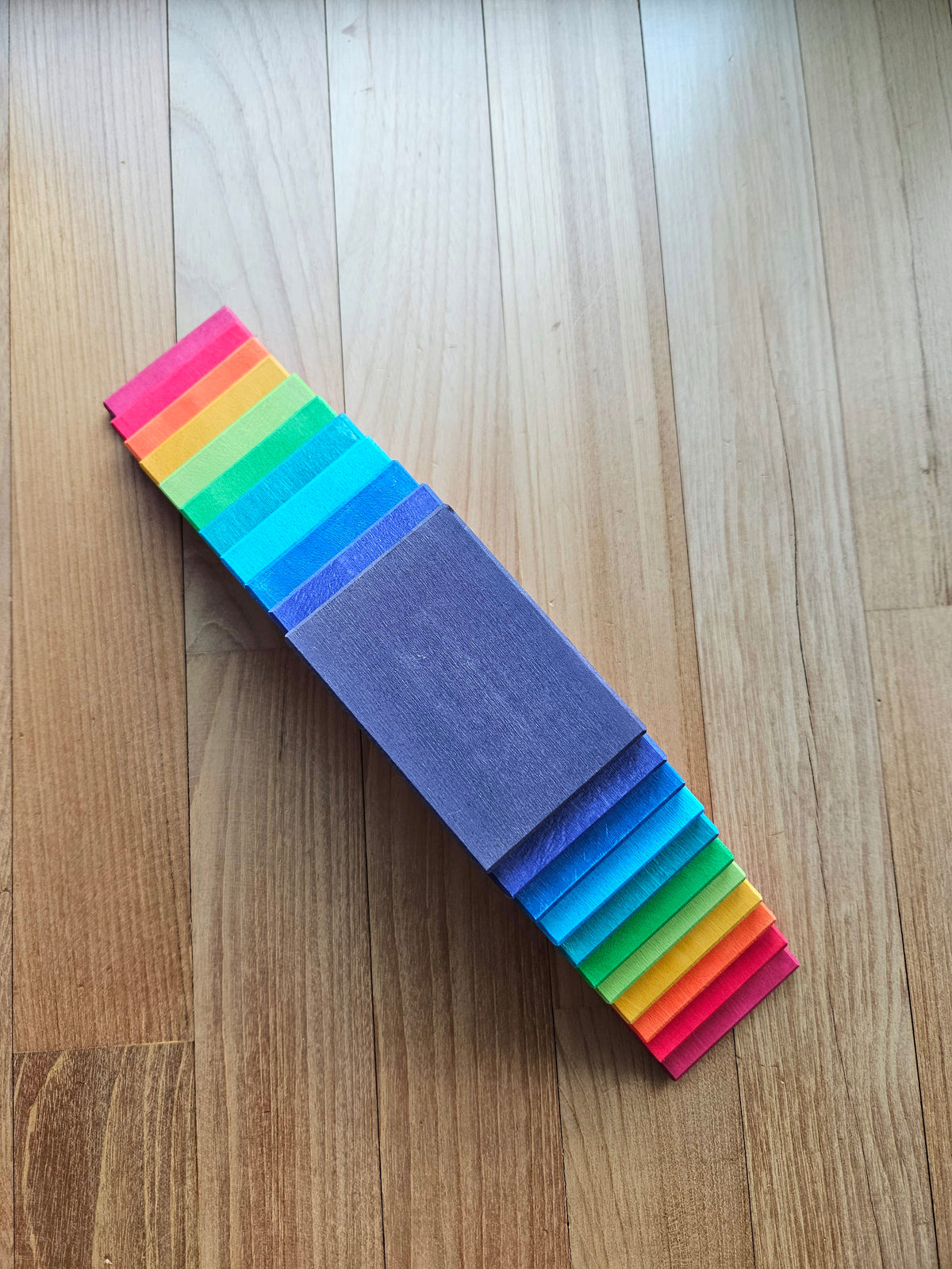 11 Wooden Rainbow Slats