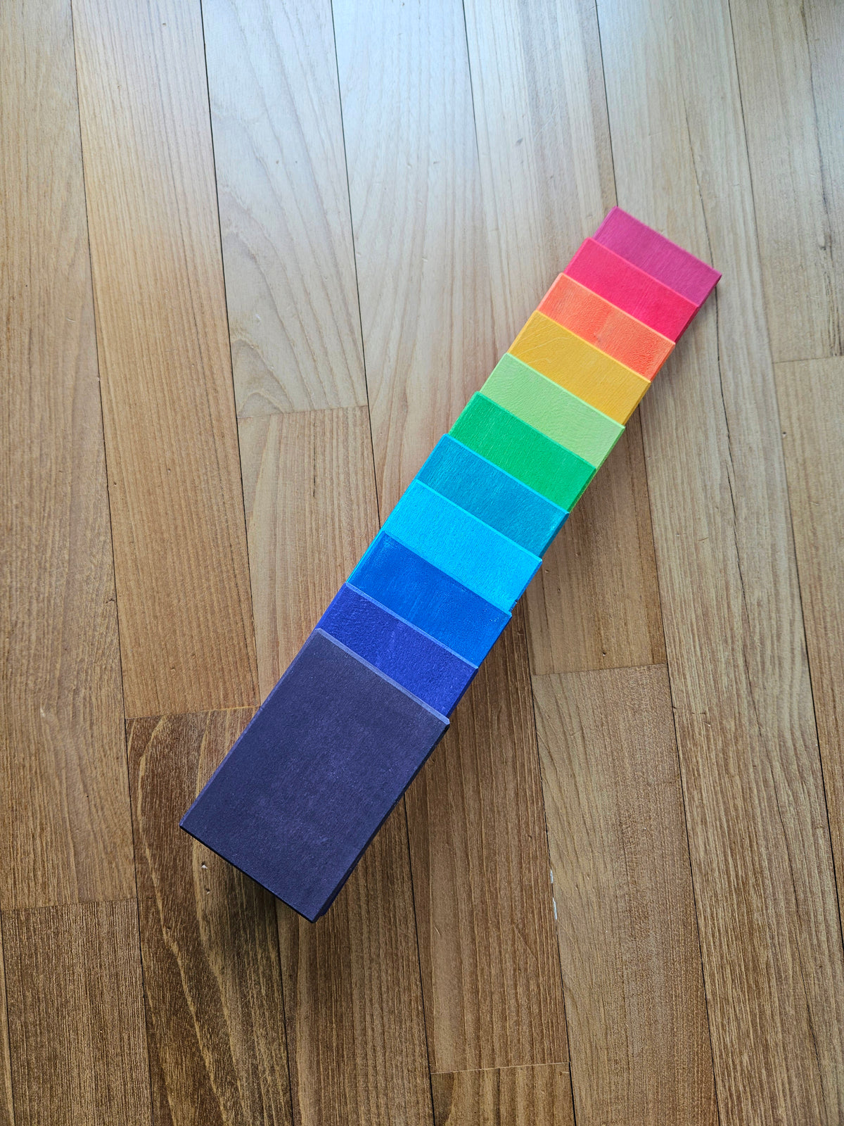 11 Wooden Rainbow Slats