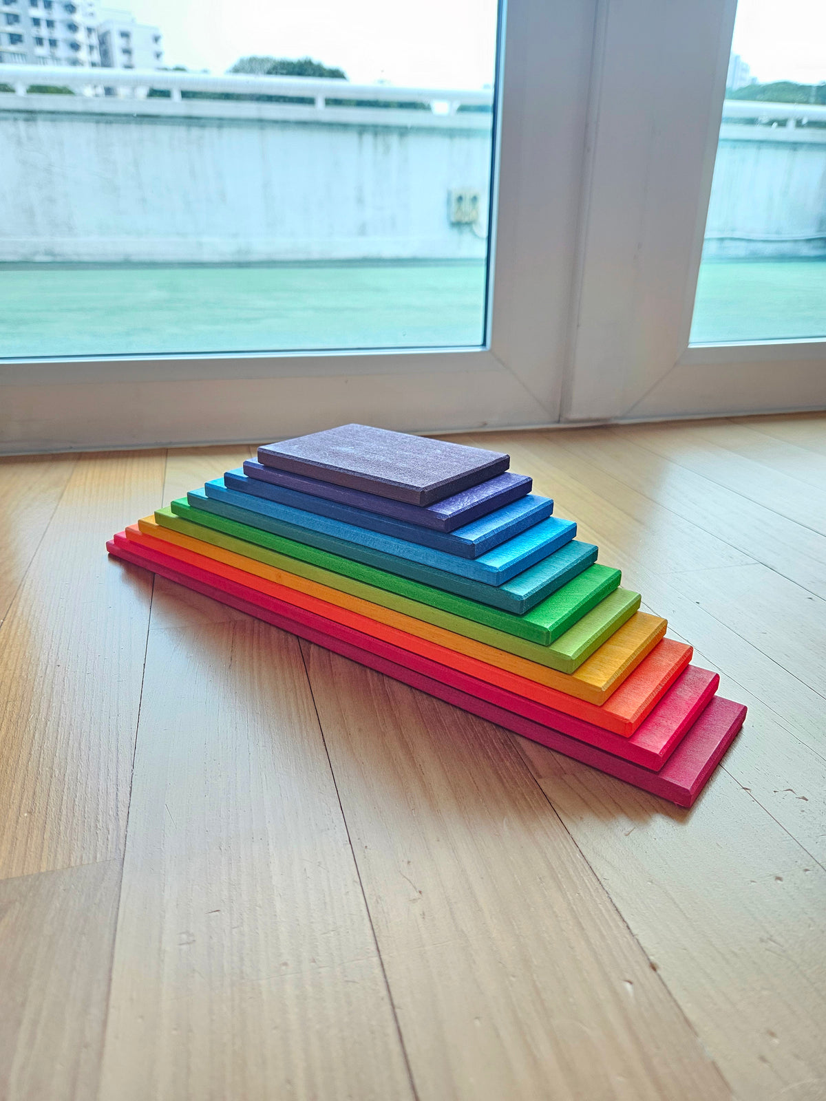 11 Wooden Rainbow Slats