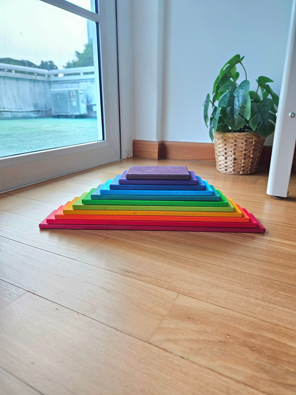 11 Wooden Rainbow Slats