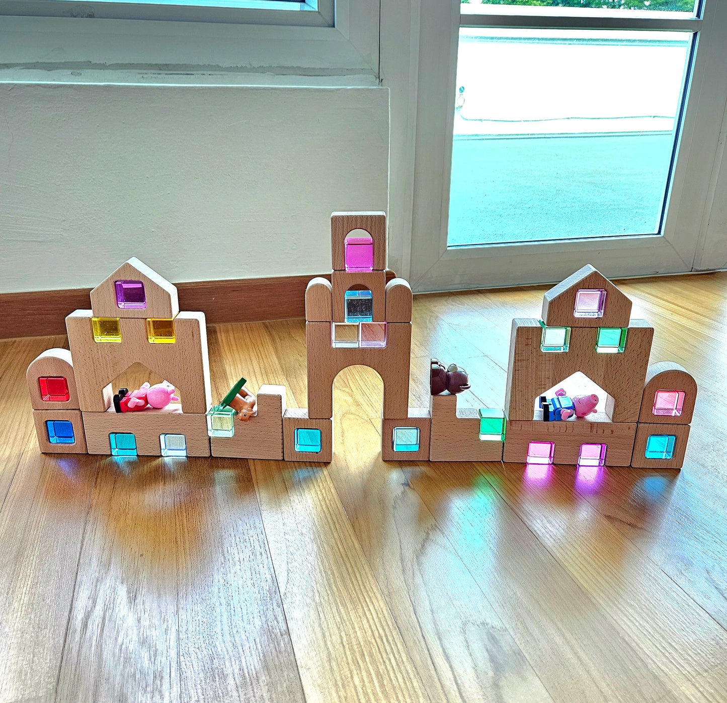 Castle Building Blocks with Lucite Cubes